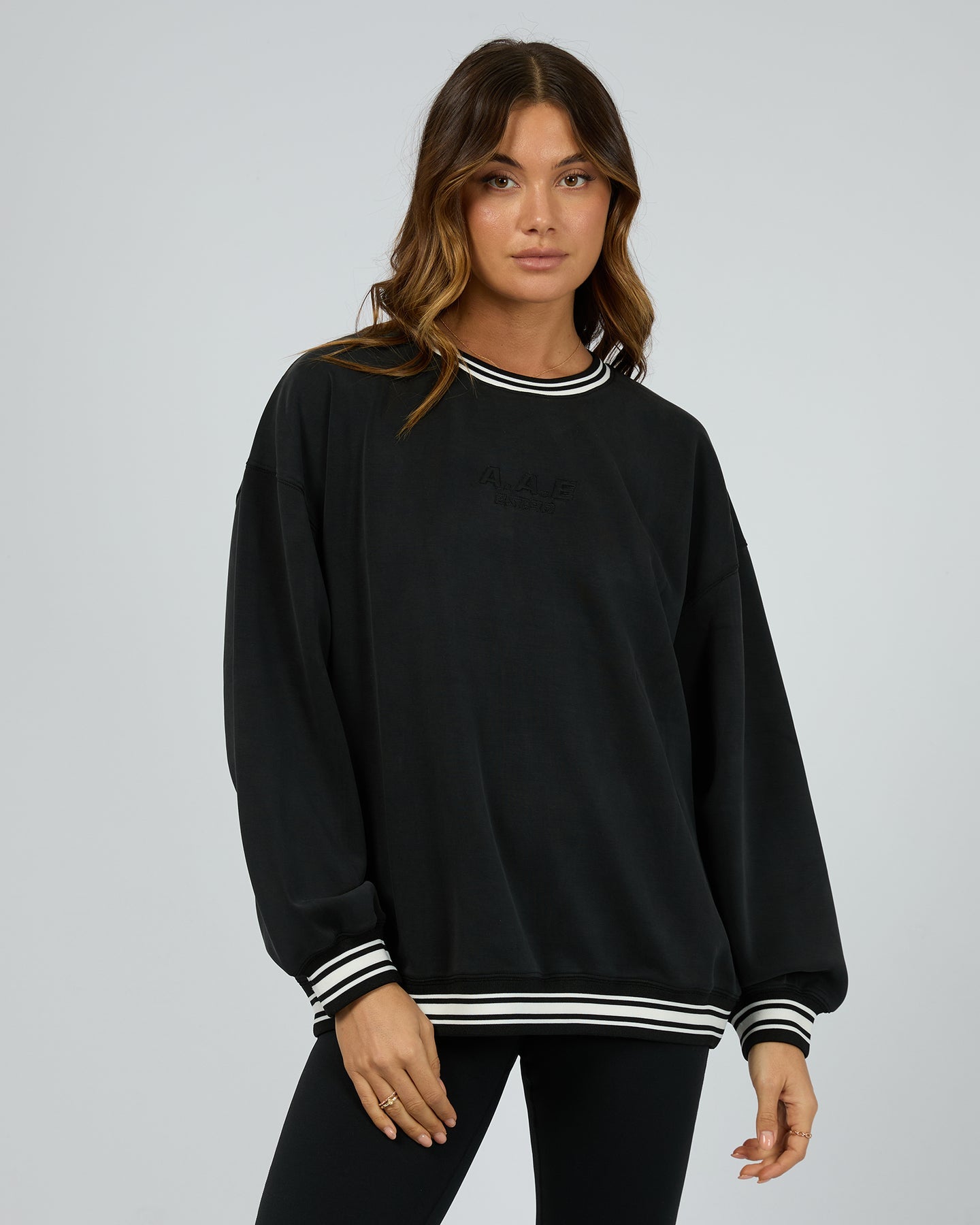 Luxe Active College Crew Sweater