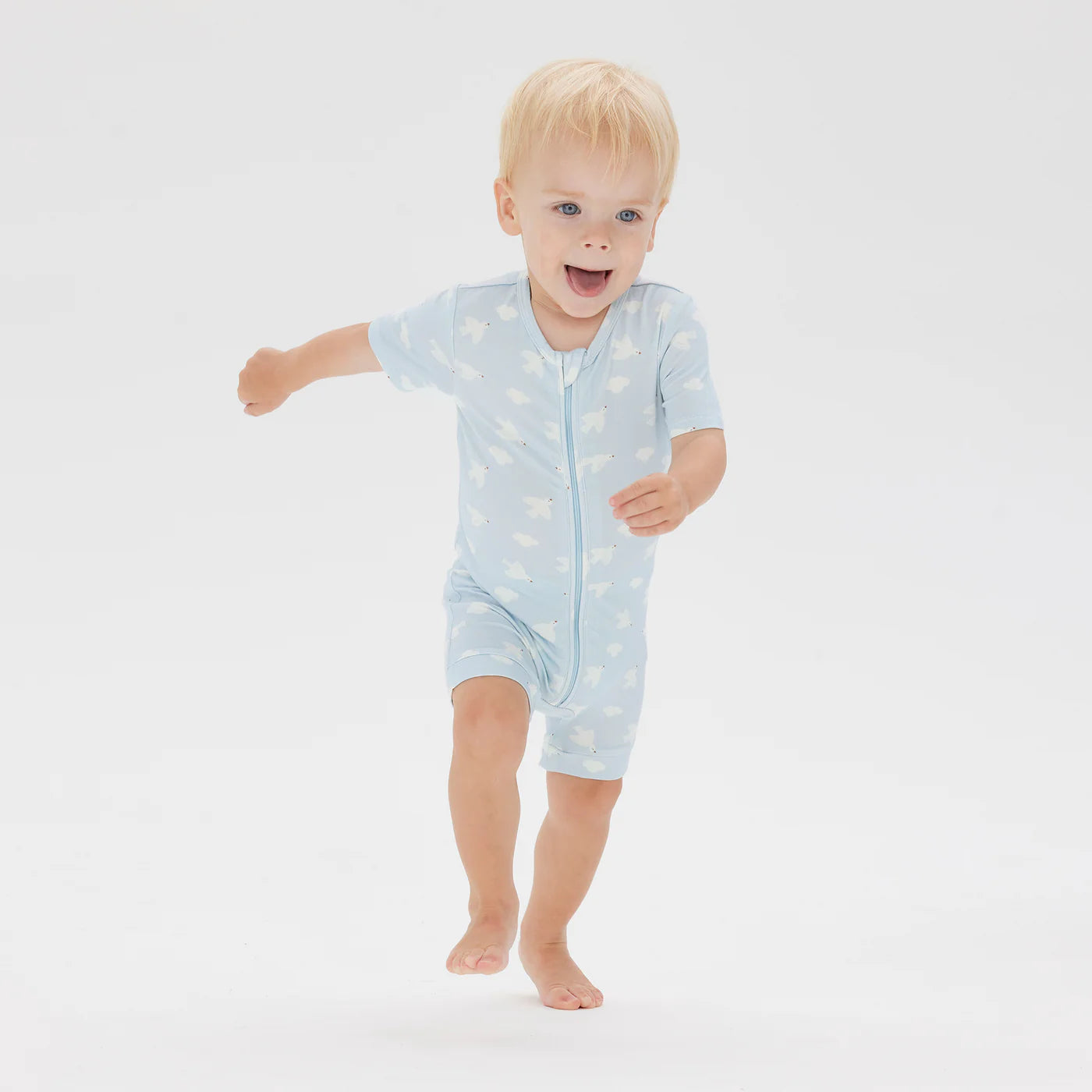 Day or Night Onesie Short Sleeve Bird Song