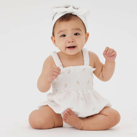 Shirred Romper Little Petal